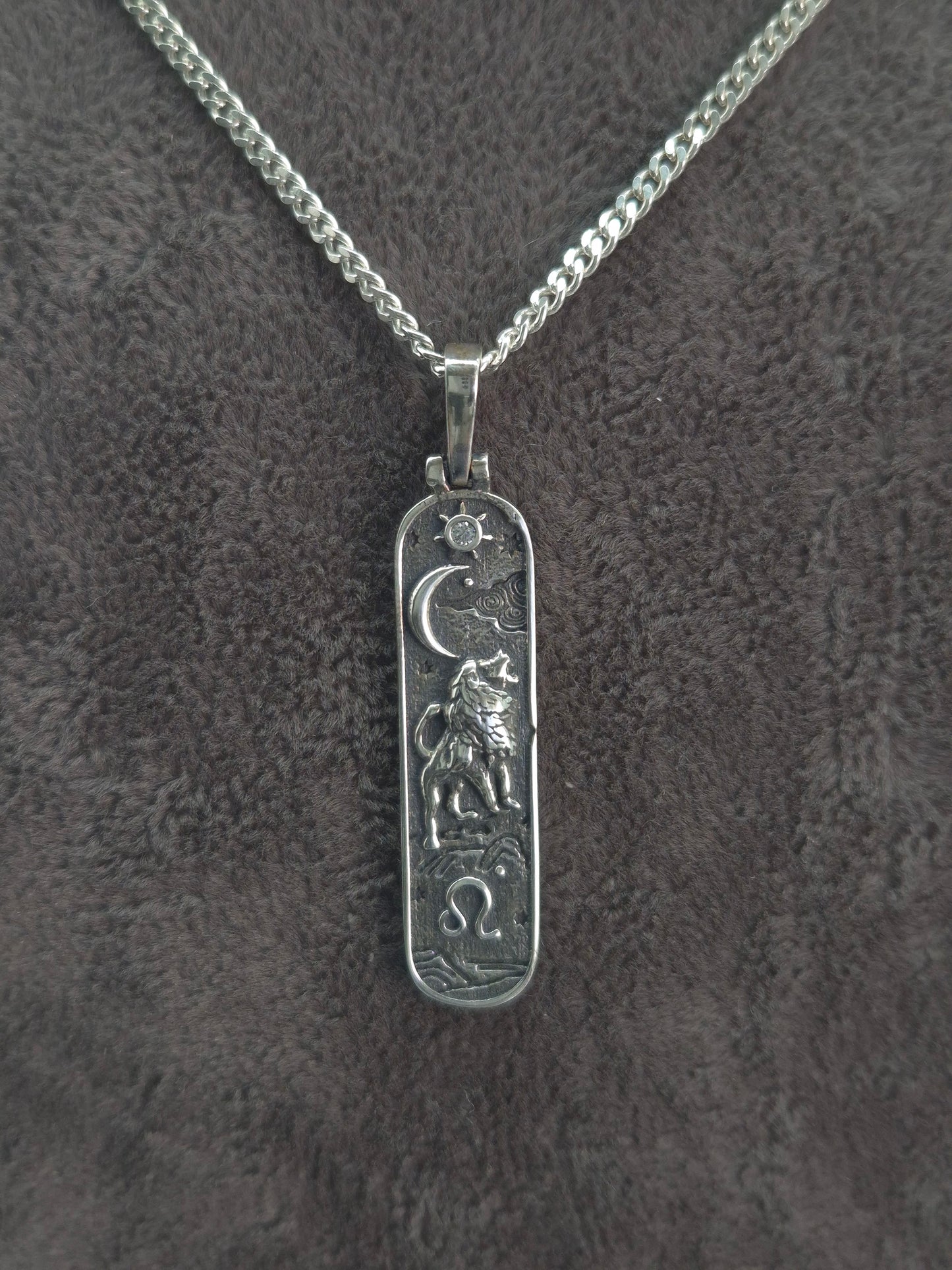Silber Panzerkette Sternzeichen-11 Designs zur Auswahl 925 Silberanhänger