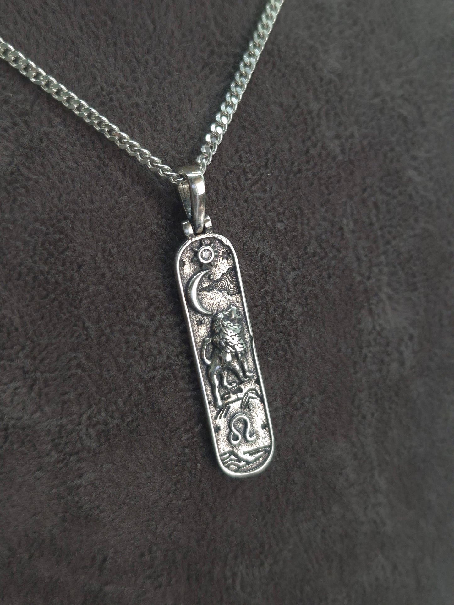 Silber Panzerkette Sternzeichen-11 Designs zur Auswahl 925 Silberanhänger