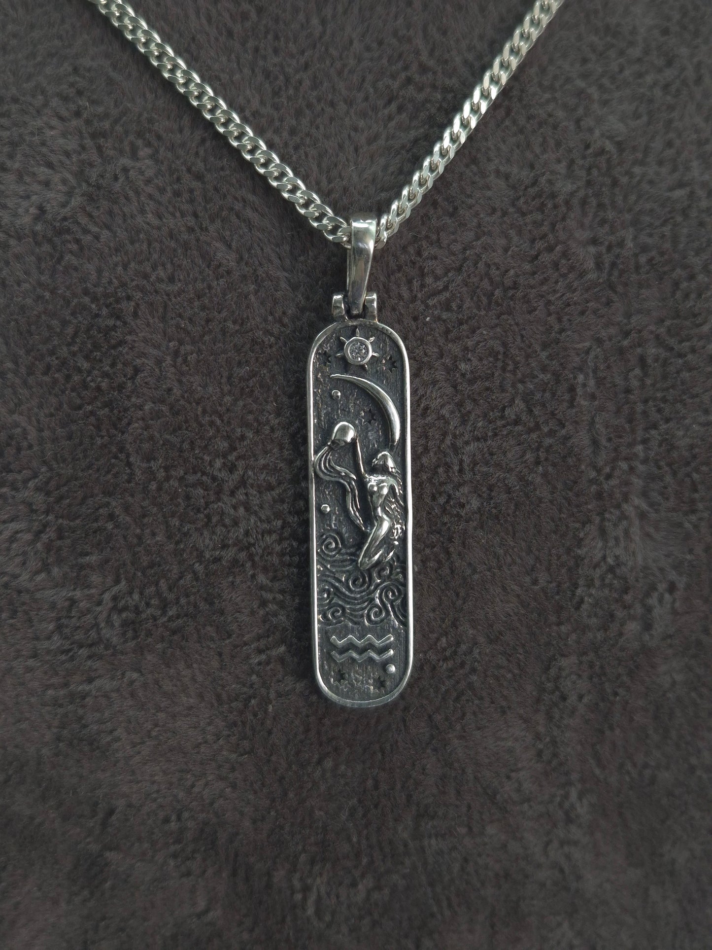 Silber Panzerkette Sternzeichen-11 Designs zur Auswahl 925 Silberanhänger