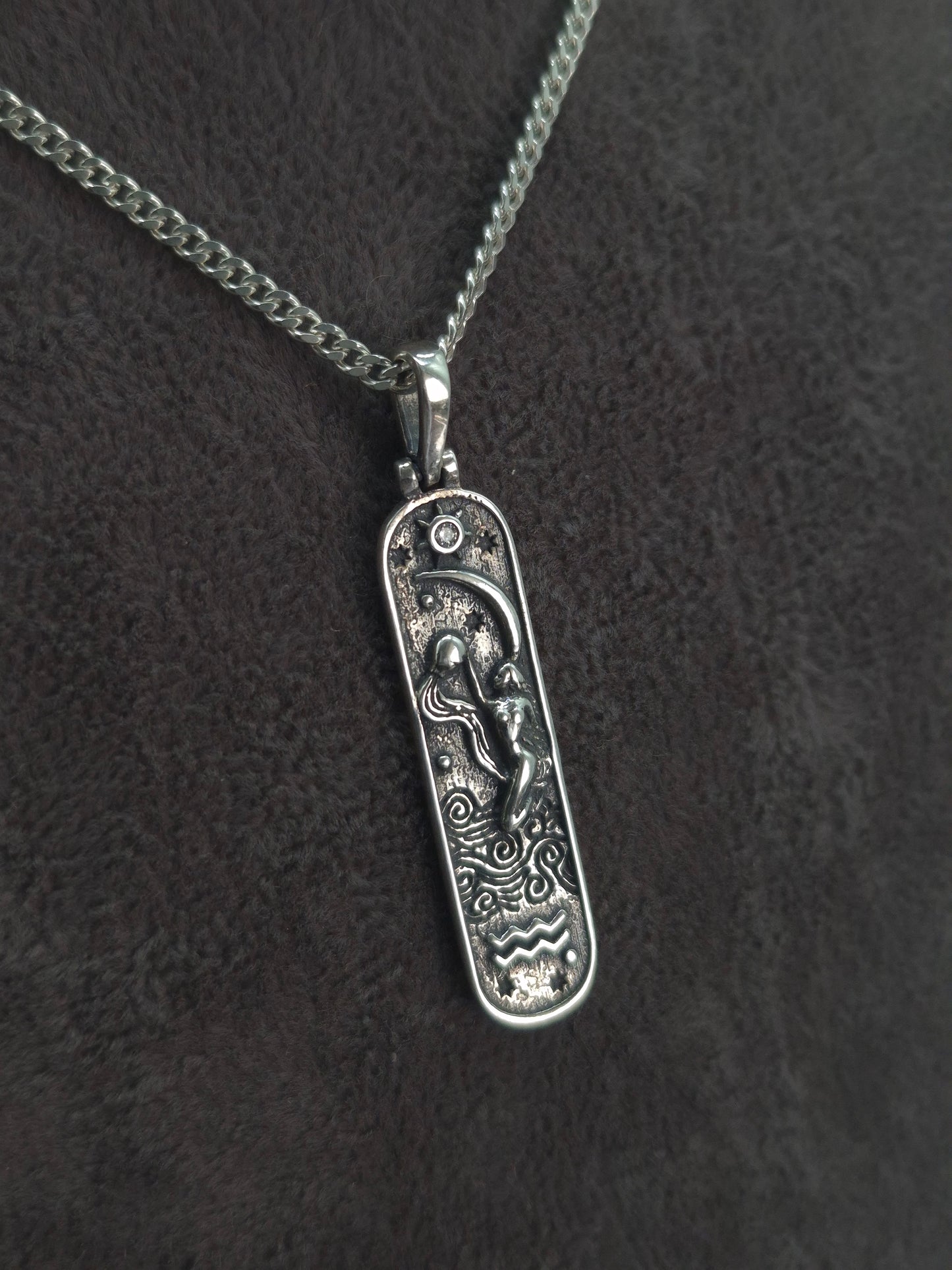 Silber Panzerkette Sternzeichen-11 Designs zur Auswahl 925 Silberanhänger