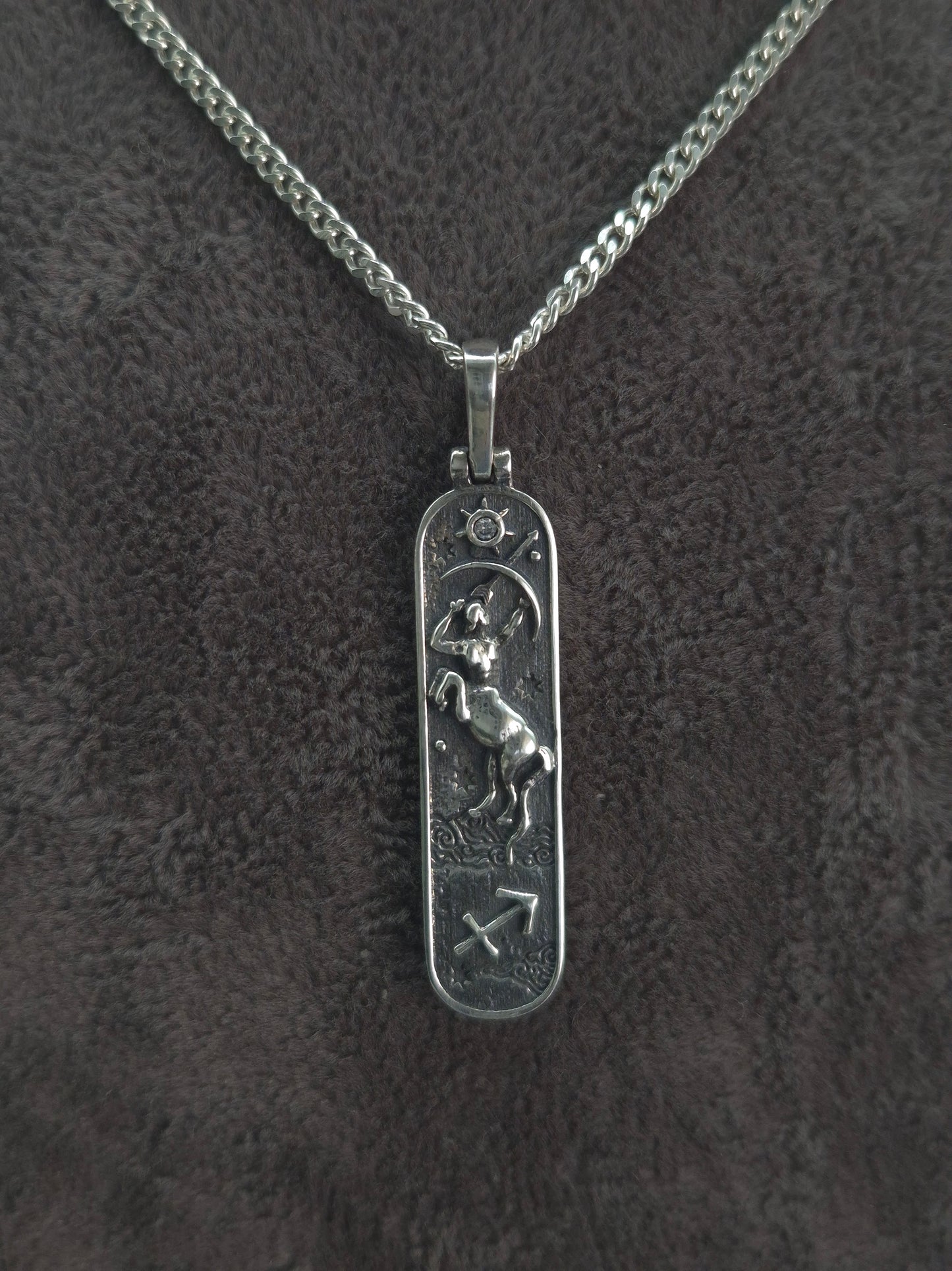 Silber Panzerkette Sternzeichen-11 Designs zur Auswahl 925 Silberanhänger