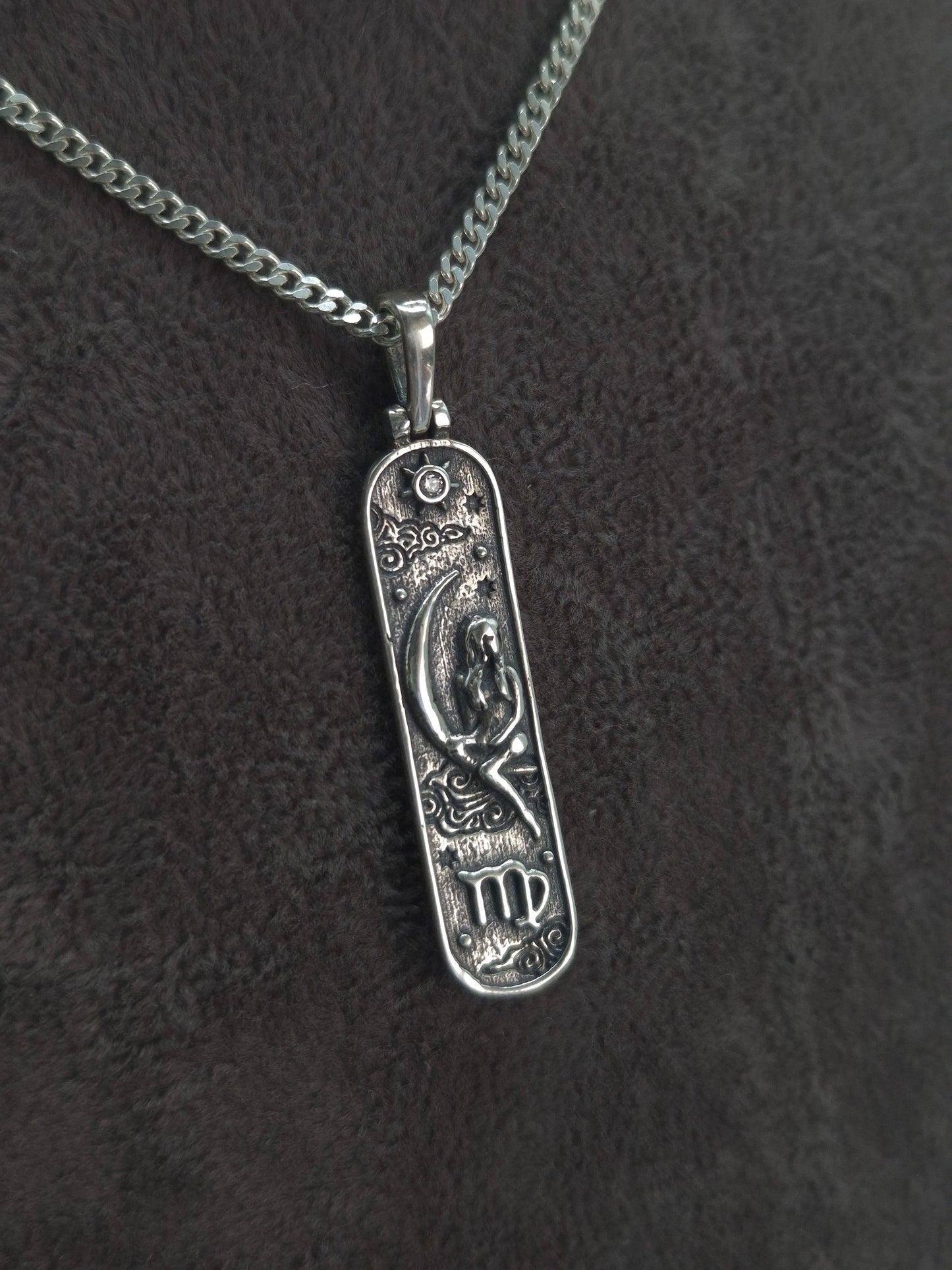Silber Panzerkette Sternzeichen-11 Designs zur Auswahl 925 Silberanhänger