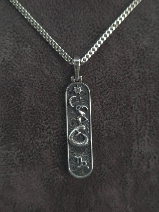 Silber Panzerkette Sternzeichen-11 Designs zur Auswahl 925 Silberanhänger