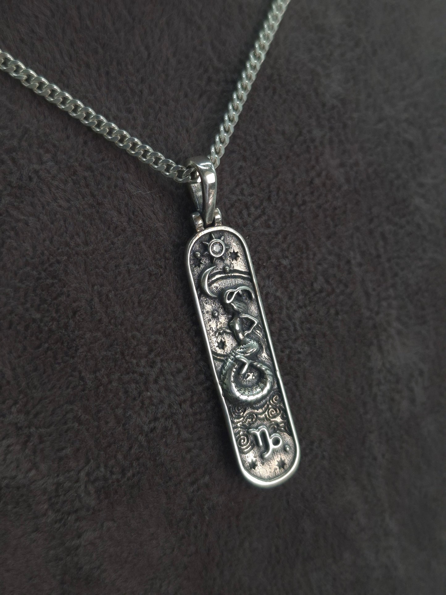 Silber Panzerkette Sternzeichen-11 Designs zur Auswahl 925 Silberanhänger