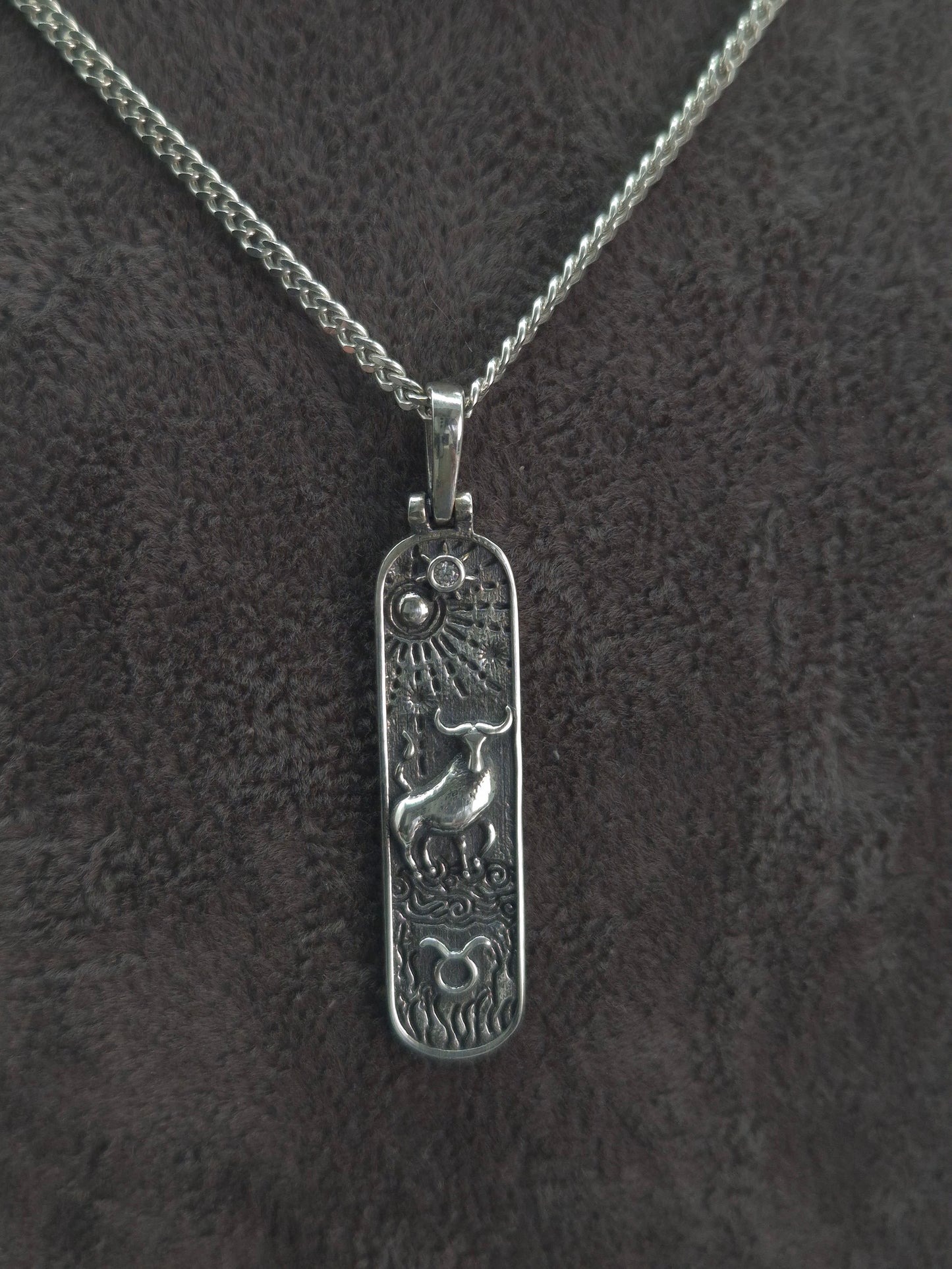 Silber Panzerkette Sternzeichen-11 Designs zur Auswahl 925 Silberanhänger