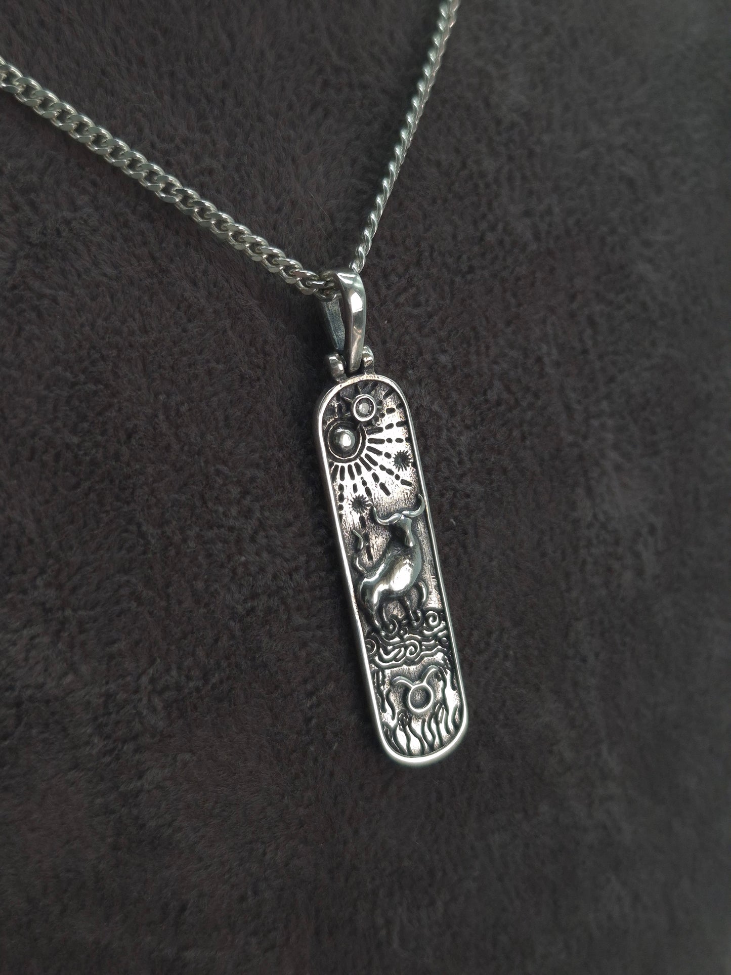 Silber Panzerkette Sternzeichen-11 Designs zur Auswahl 925 Silberanhänger