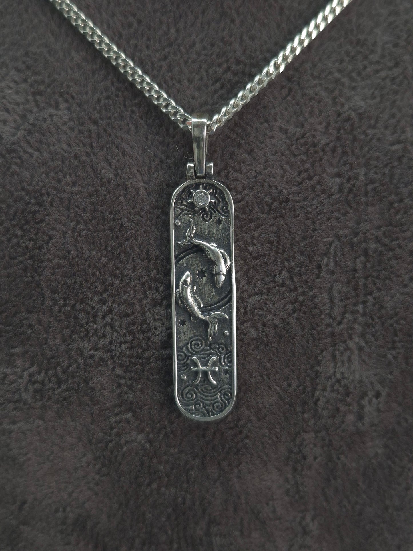 Silber Panzerkette Sternzeichen-11 Designs zur Auswahl 925 Silberanhänger