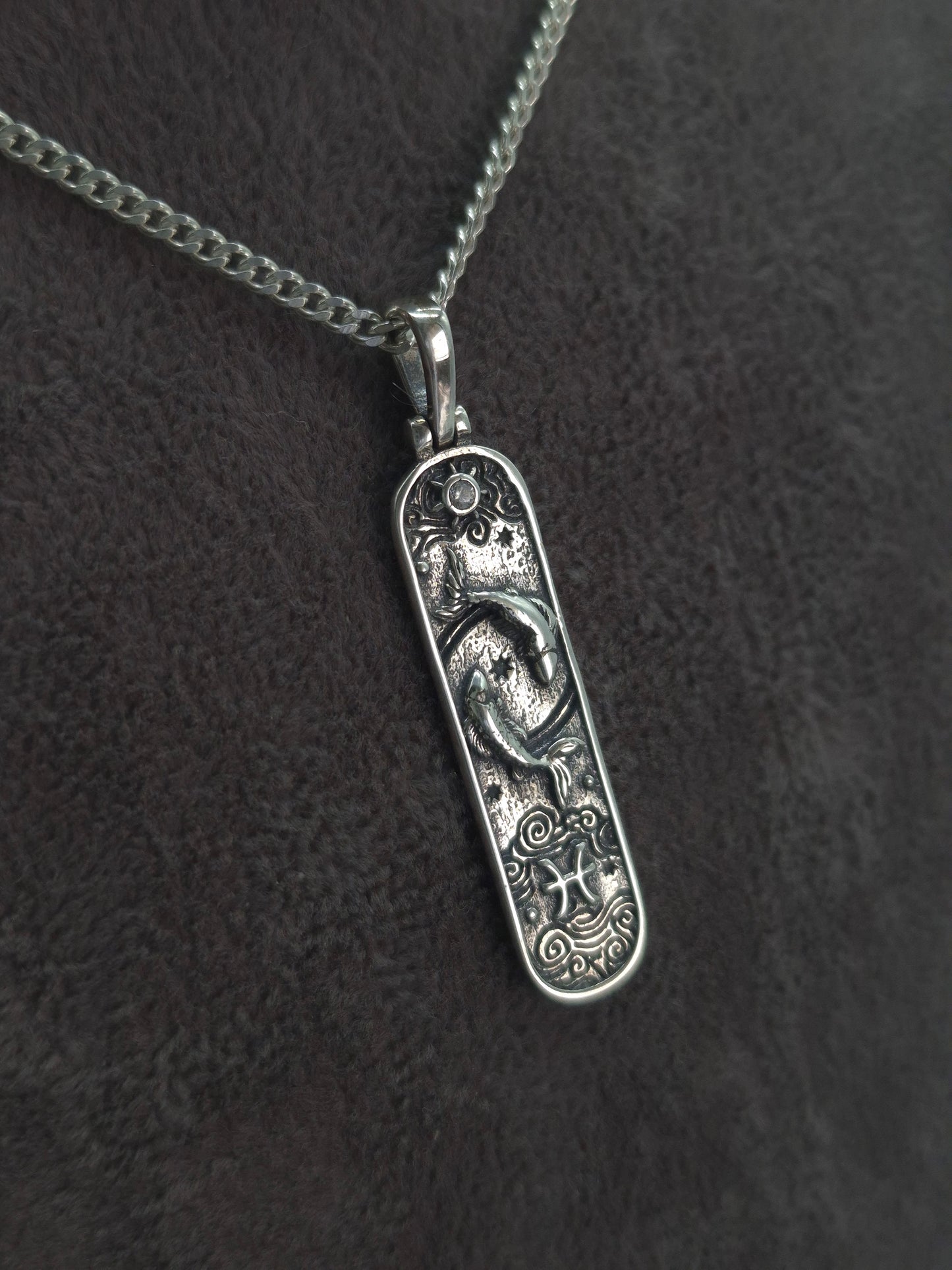 Silber Panzerkette Sternzeichen-11 Designs zur Auswahl 925 Silberanhänger
