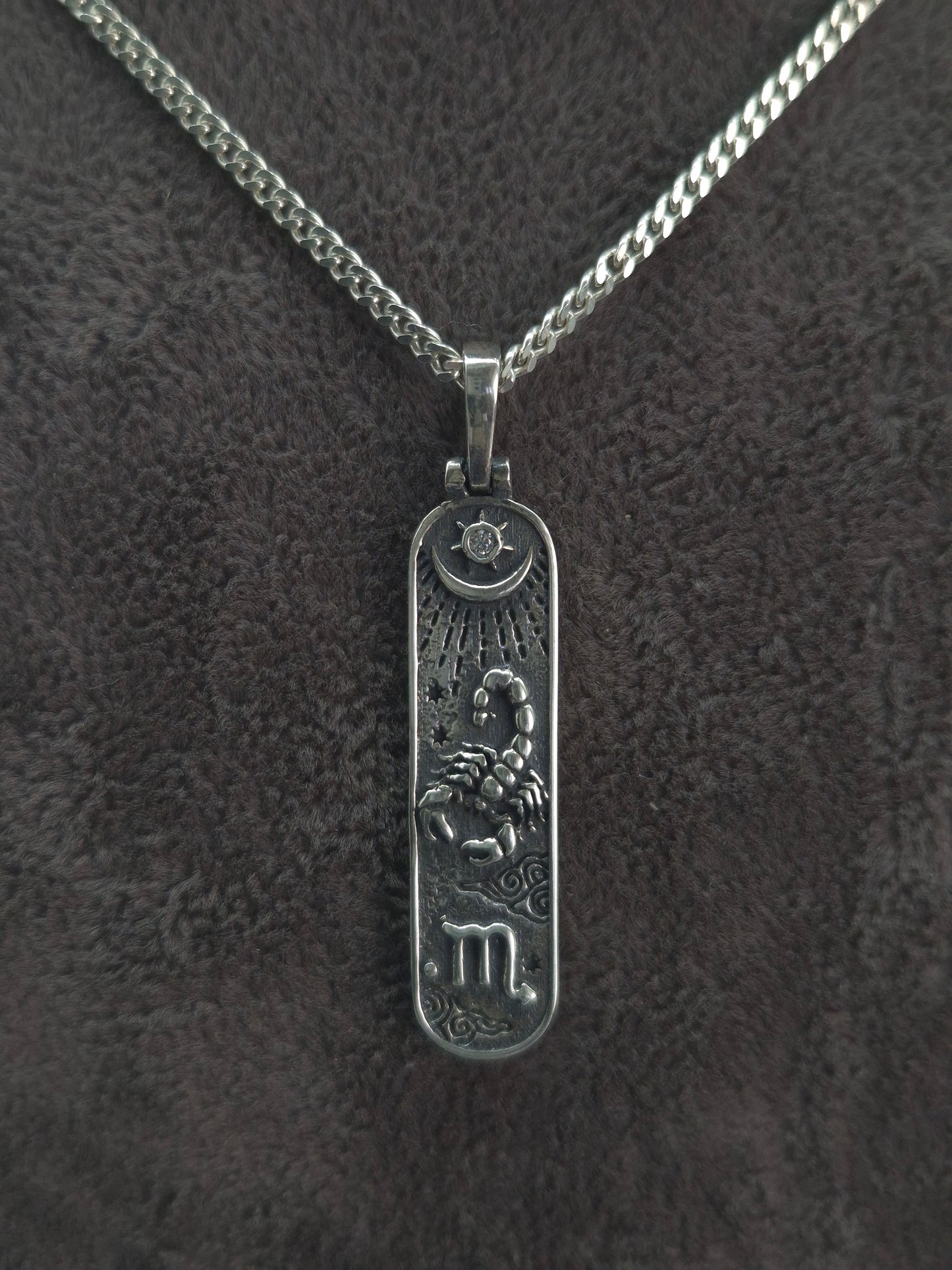 Silber Panzerkette Sternzeichen-11 Designs zur Auswahl 925 Silberanhänger