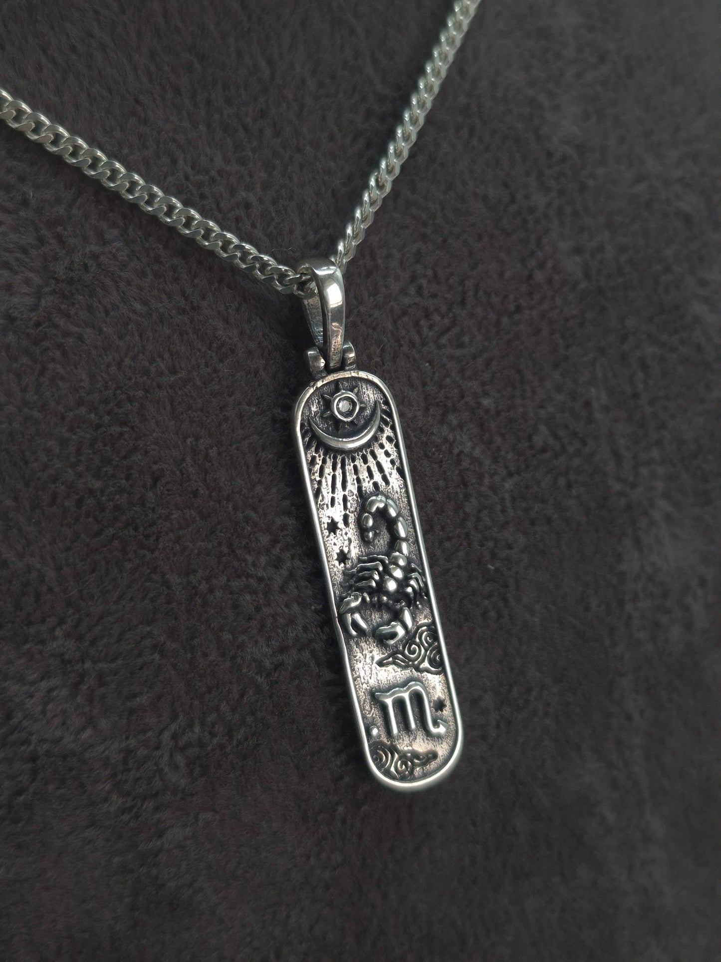 Silber Panzerkette Sternzeichen-11 Designs zur Auswahl 925 Silberanhänger