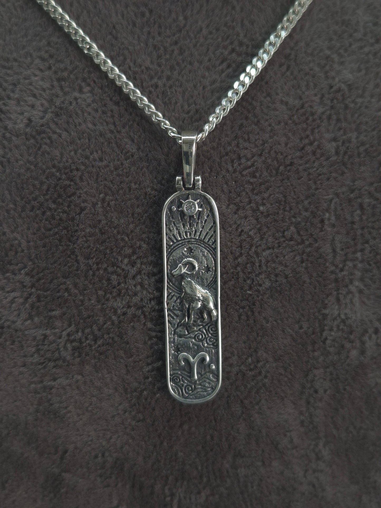 Silber Panzerkette Sternzeichen-11 Designs zur Auswahl 925 Silberanhänger