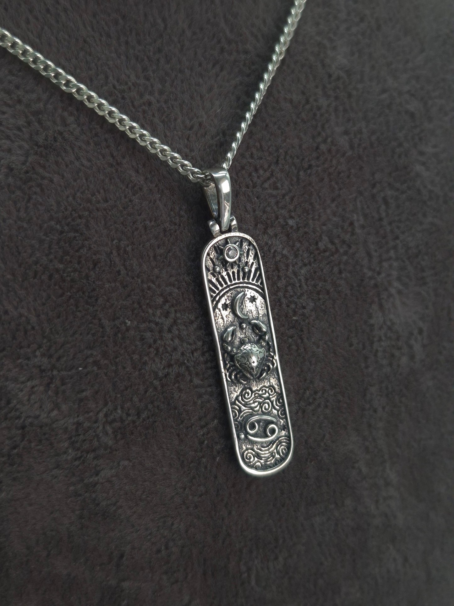 Silber Panzerkette Sternzeichen-11 Designs zur Auswahl 925 Silberanhänger