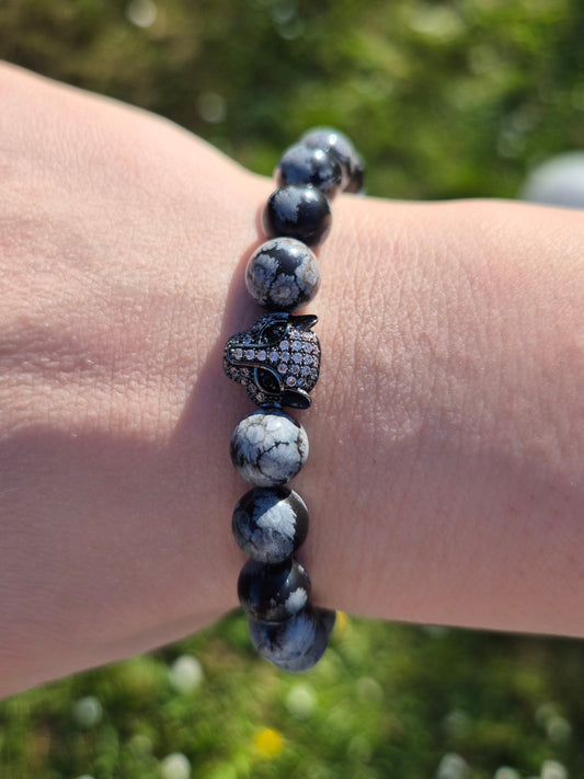 Nahle® 8mm Naturstein-Armband Panther