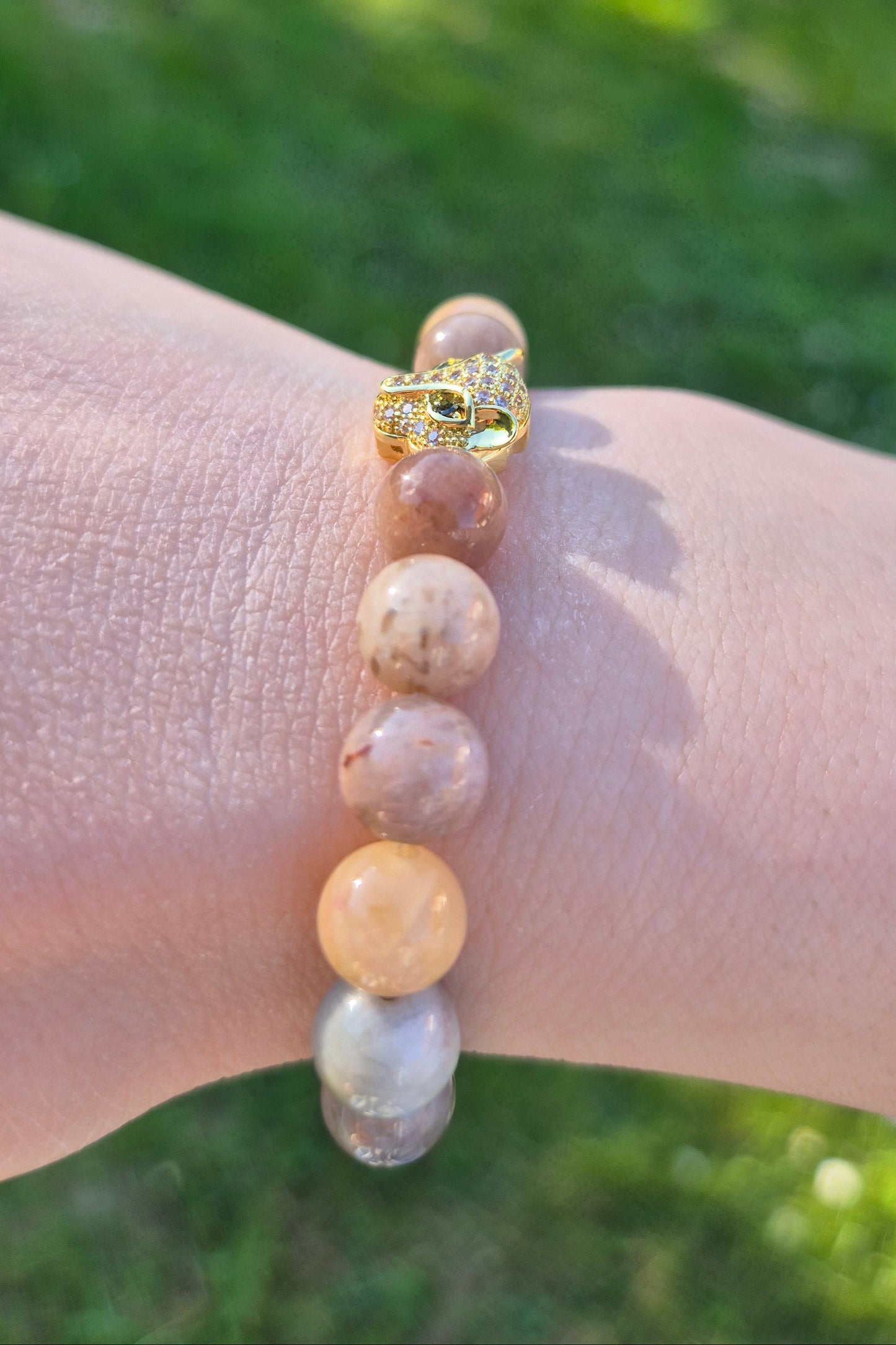 Nahle® 8mm Naturstein-Armband Panther