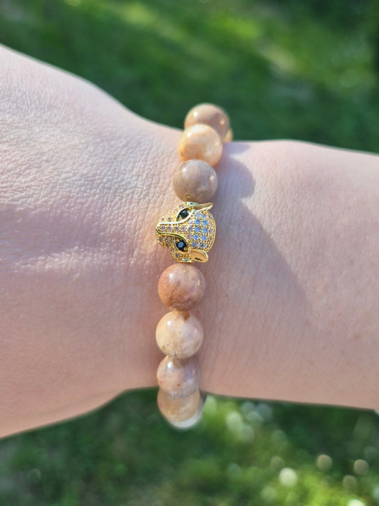Nahle® 8mm Naturstein-Armband Panther