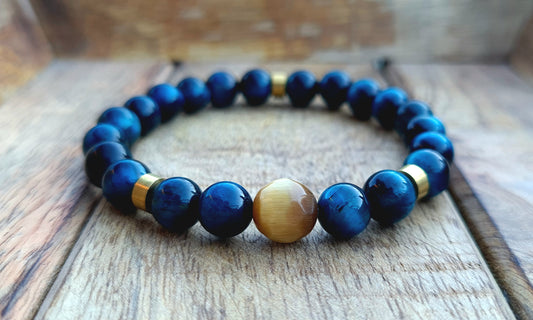 Nahle® 8mm Naturstein-Armband Yellow eye