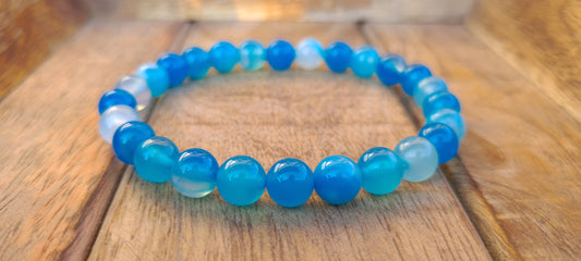 Nahle® 8mm Naturstein-Armband Blue Ocean
