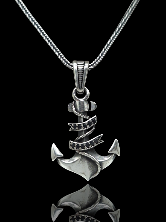 Silber Fuchsschwanzkette Anker