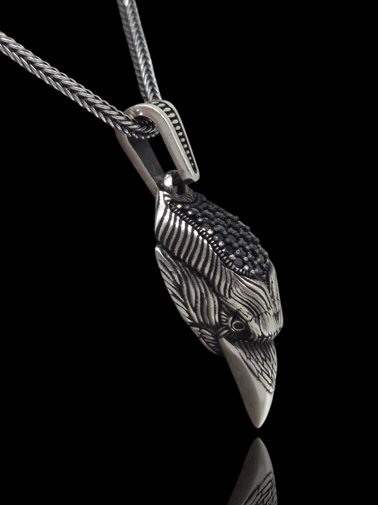 Silber Fuchsschwanzkette Adlerkopf