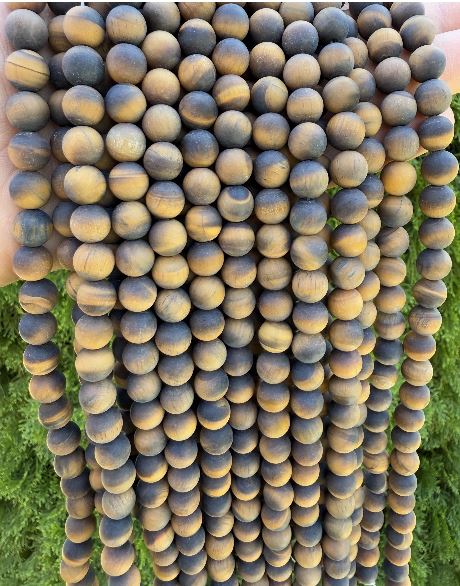 Perlenstränge Tigerauge matt in 8mm und 10mm