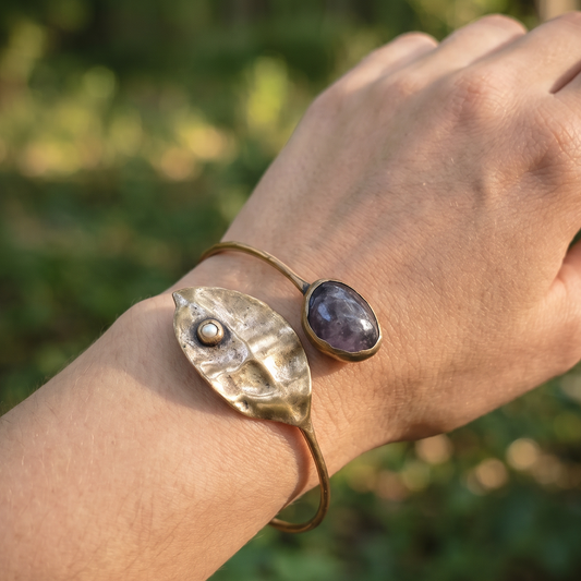 Kupfer Armband Amethyst