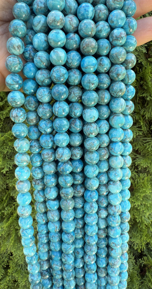 Perlenstränge Türkis in 8mm und 10mm