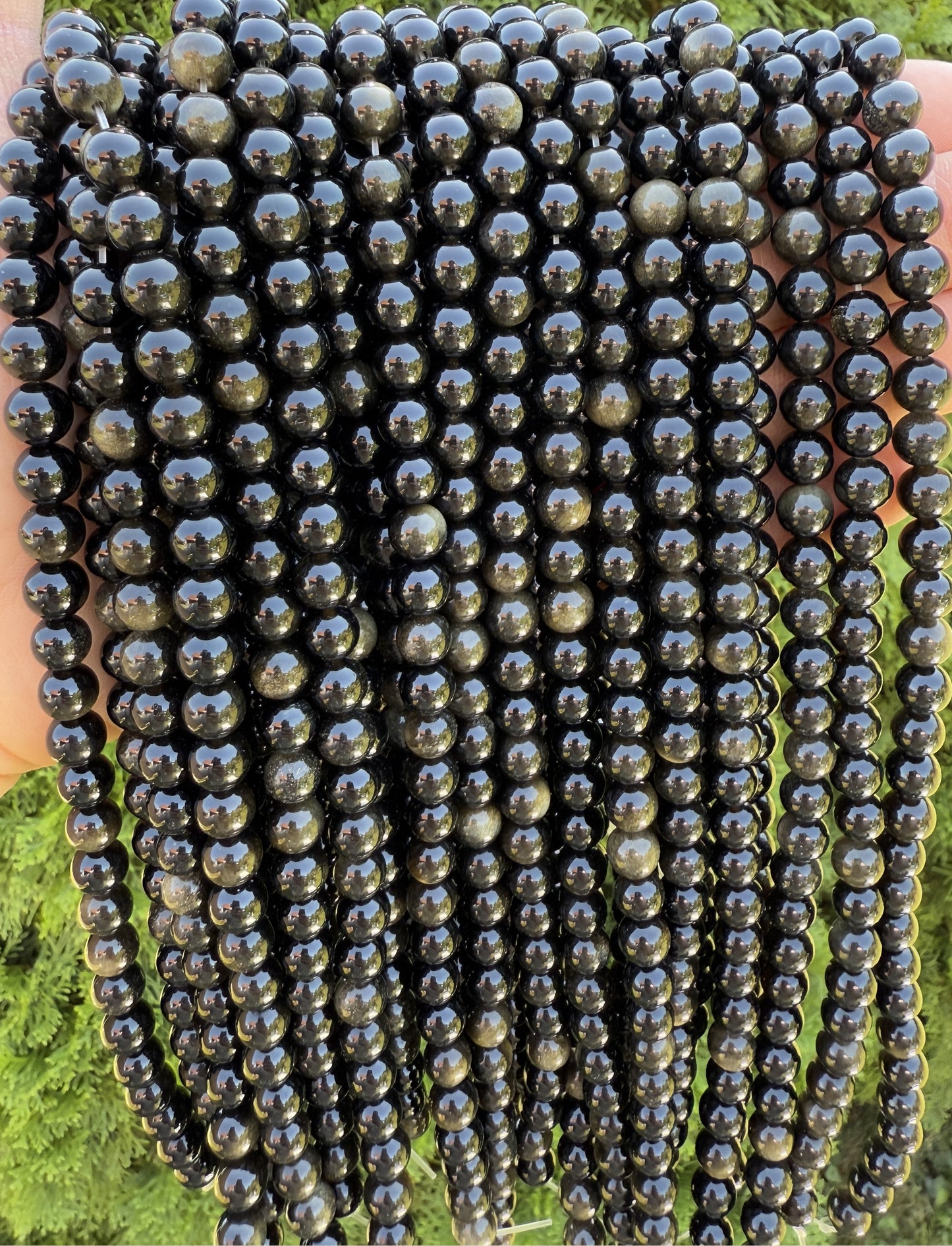 Perlenstränge Golden Obsidian in 8mm und 10mm